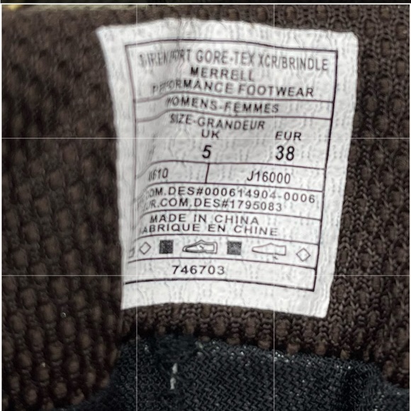 Merrell Siren Sport Gore-tex brown xcr vibram hiking outdoor gore Tex 7.5 - Picture 11 of 11